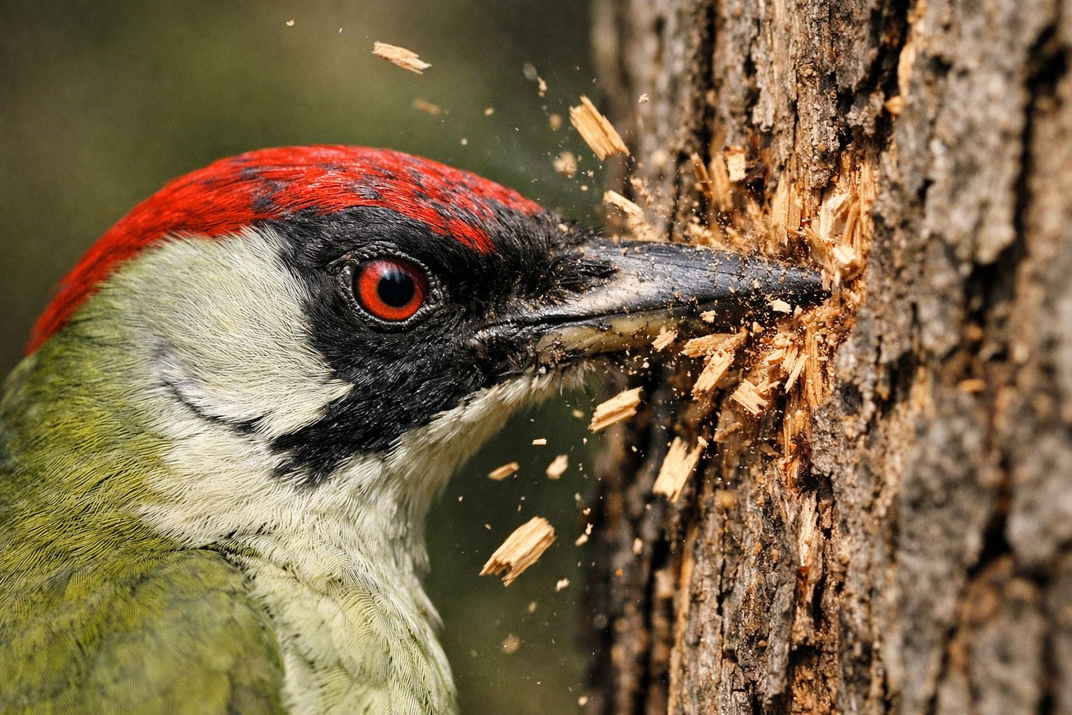The woodpecker's secret: its head isn't a shock absorber, but a force guide
